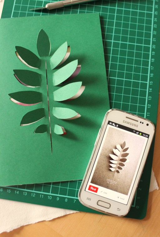 DIY Paper Leaf Card