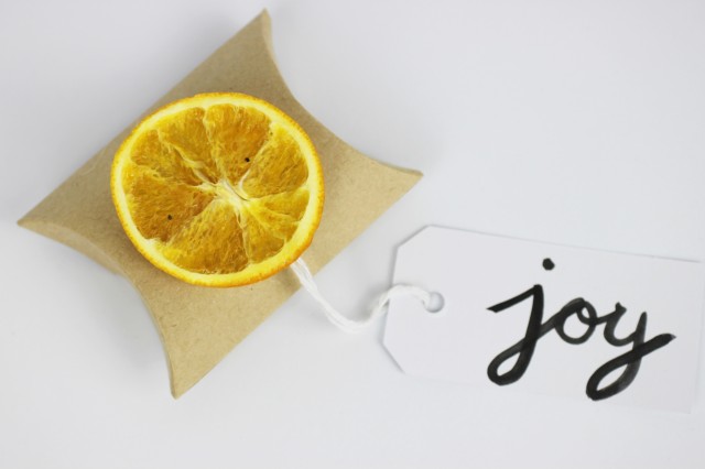 Joy orange gift pouch